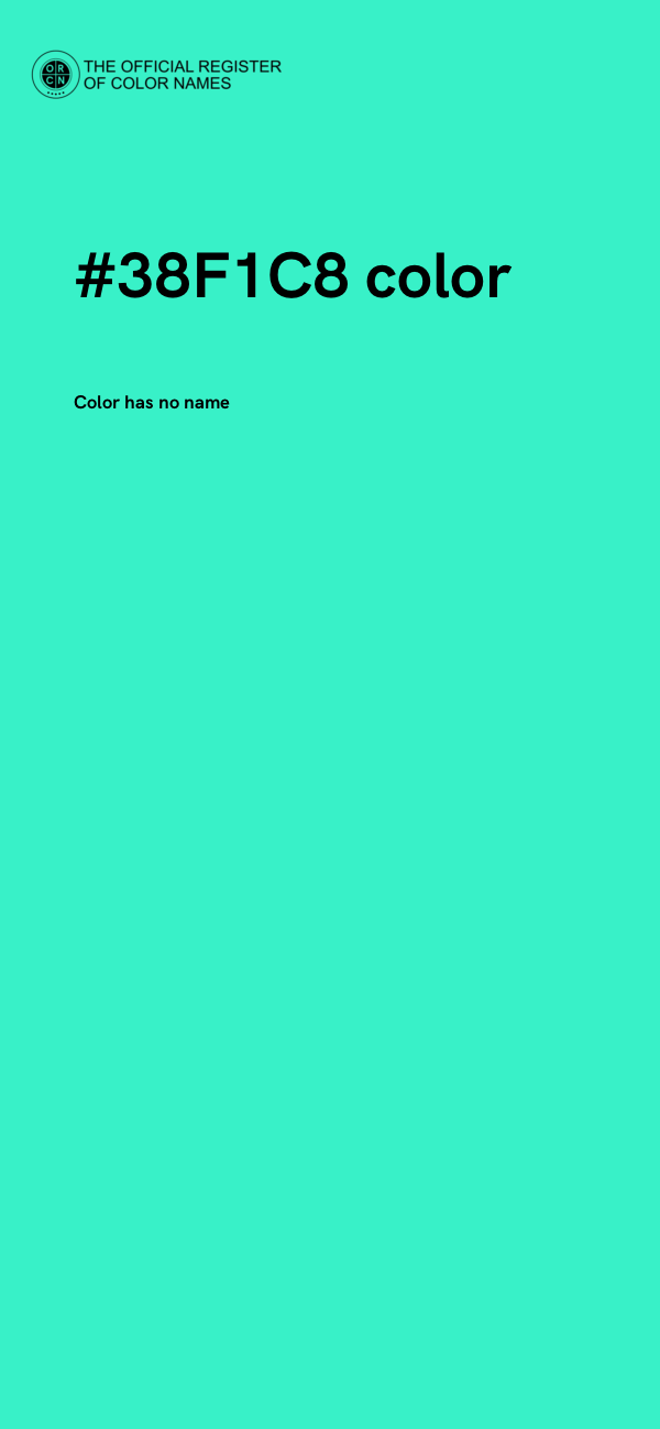 #38F1C8 color image