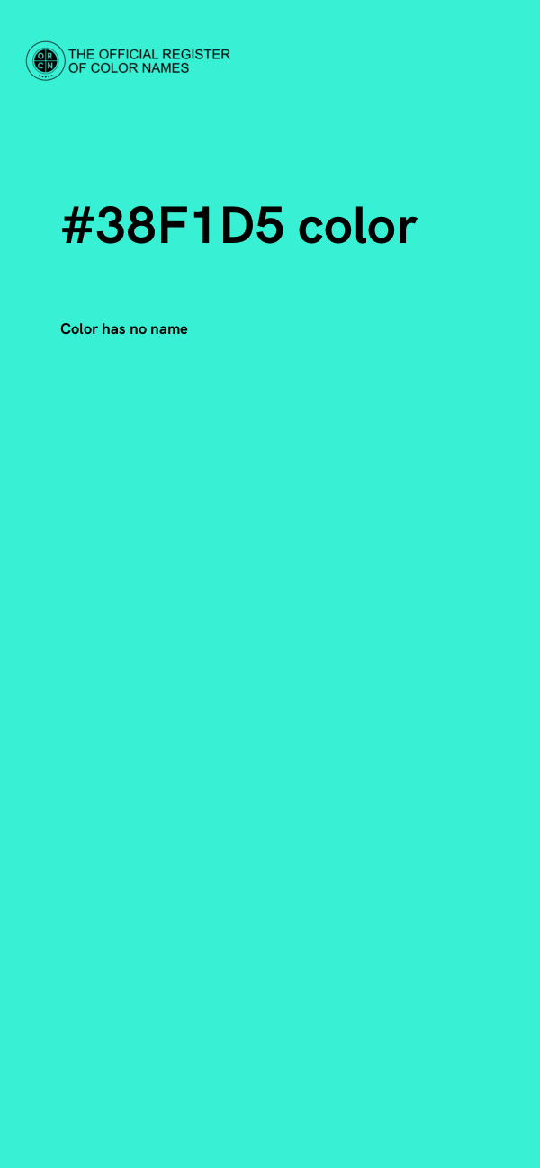 #38F1D5 color image