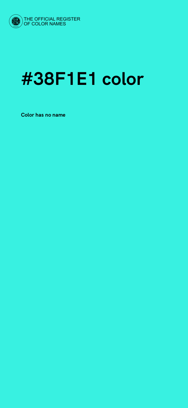 #38F1E1 color image
