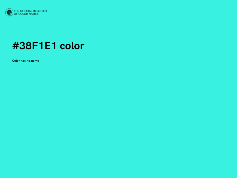 #38F1E1 color image