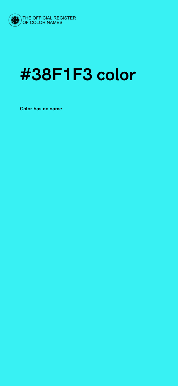 #38F1F3 color image
