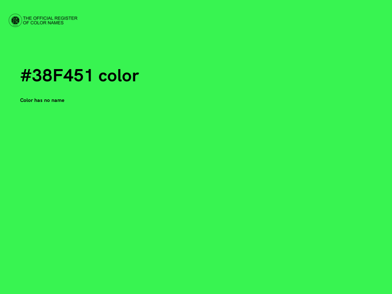 #38F451 color image