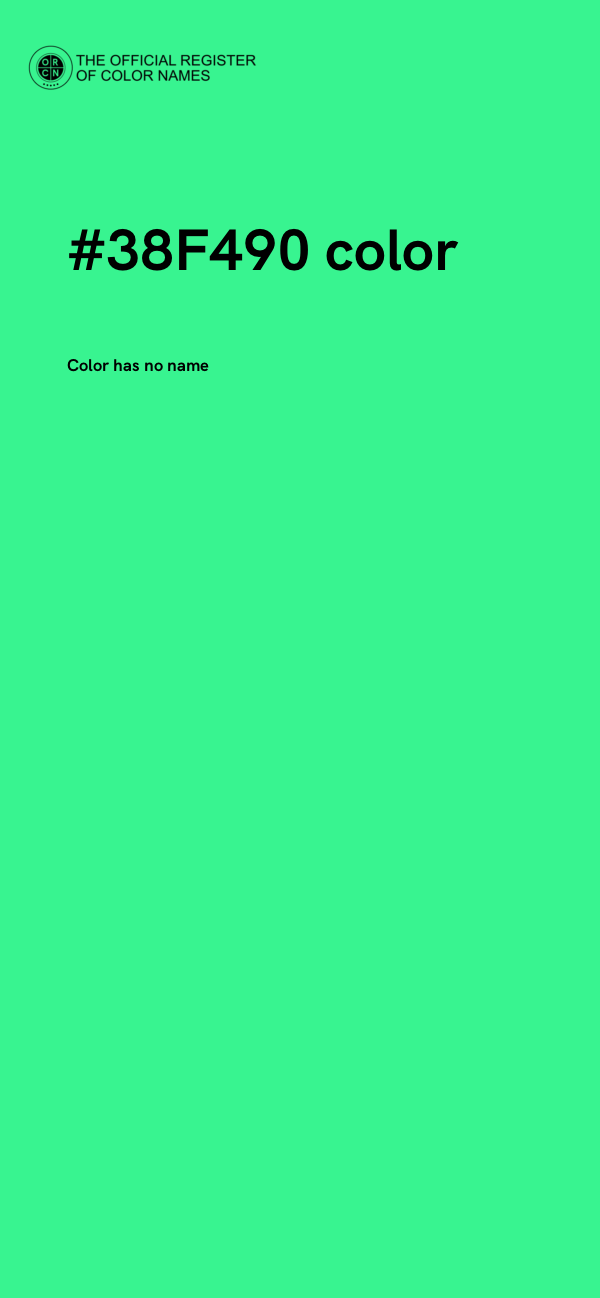 #38F490 color image