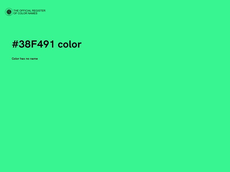#38F491 color image