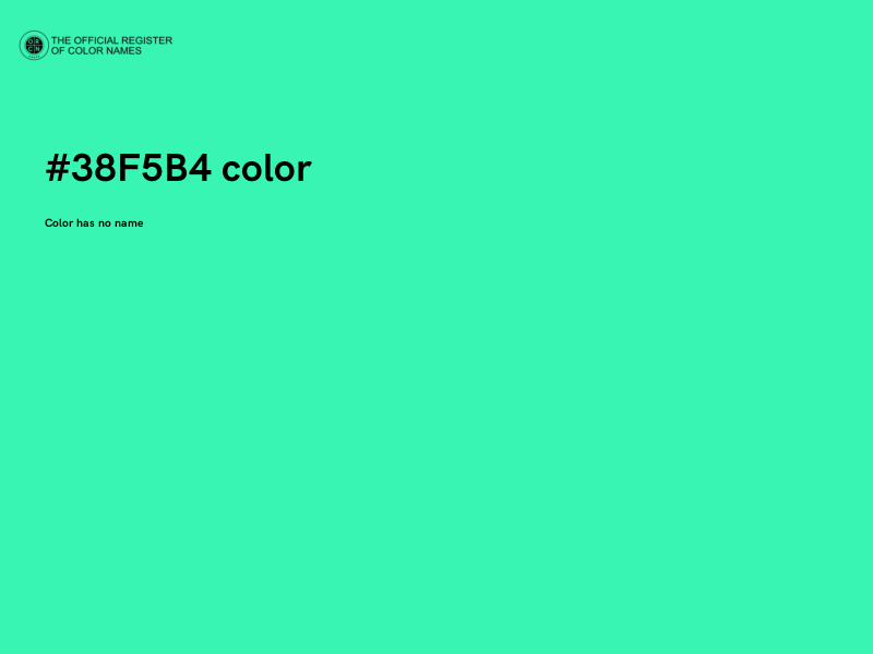 #38F5B4 color image