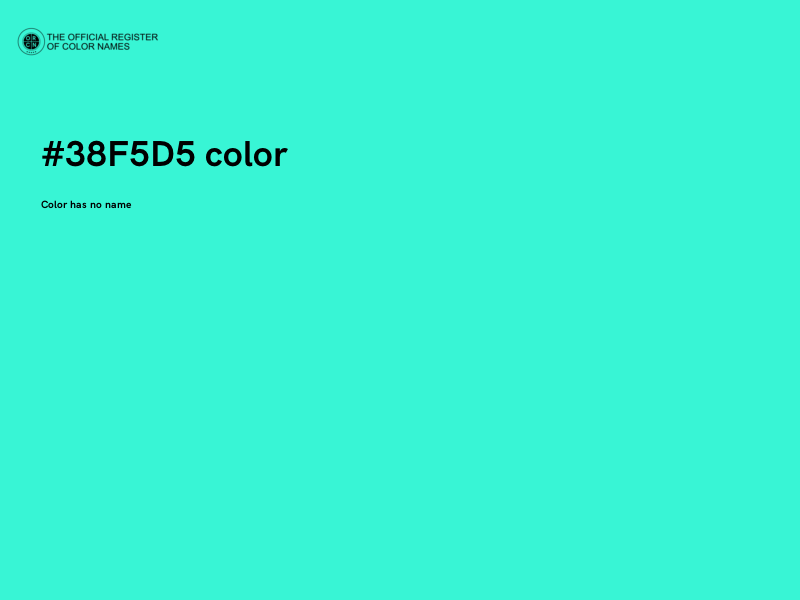 #38F5D5 color image
