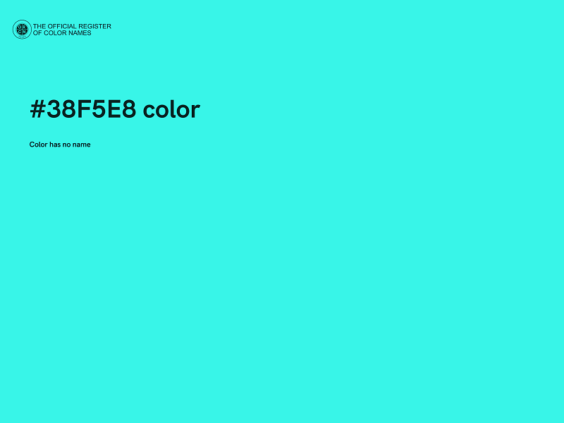 #38F5E8 color image