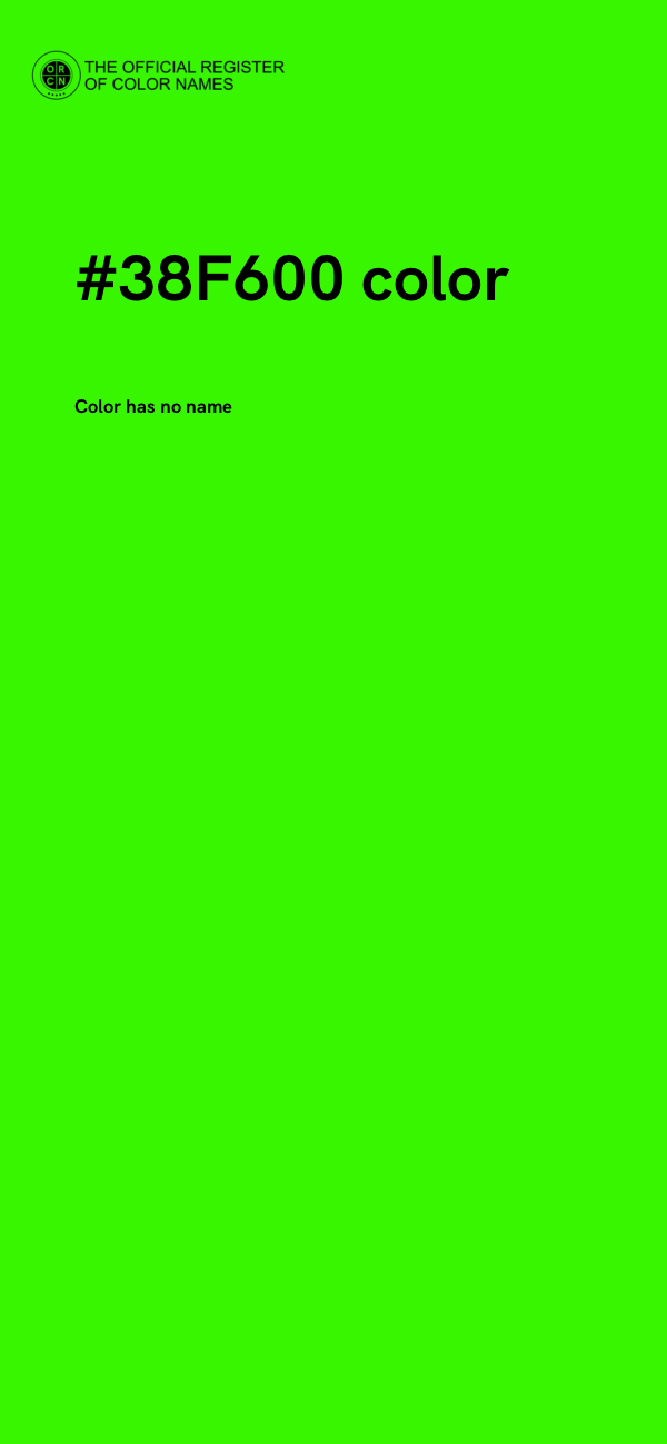 #38F600 color image