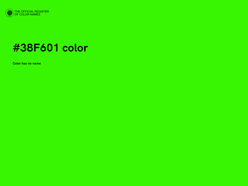 #38F601 color image