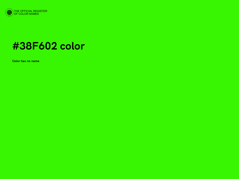 #38F602 color image
