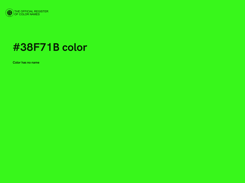 #38F71B color image