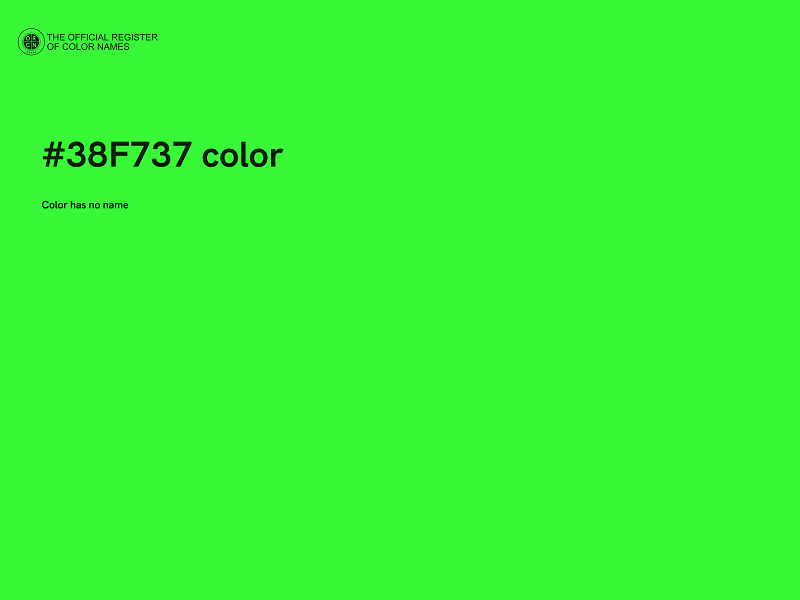 #38F737 color image