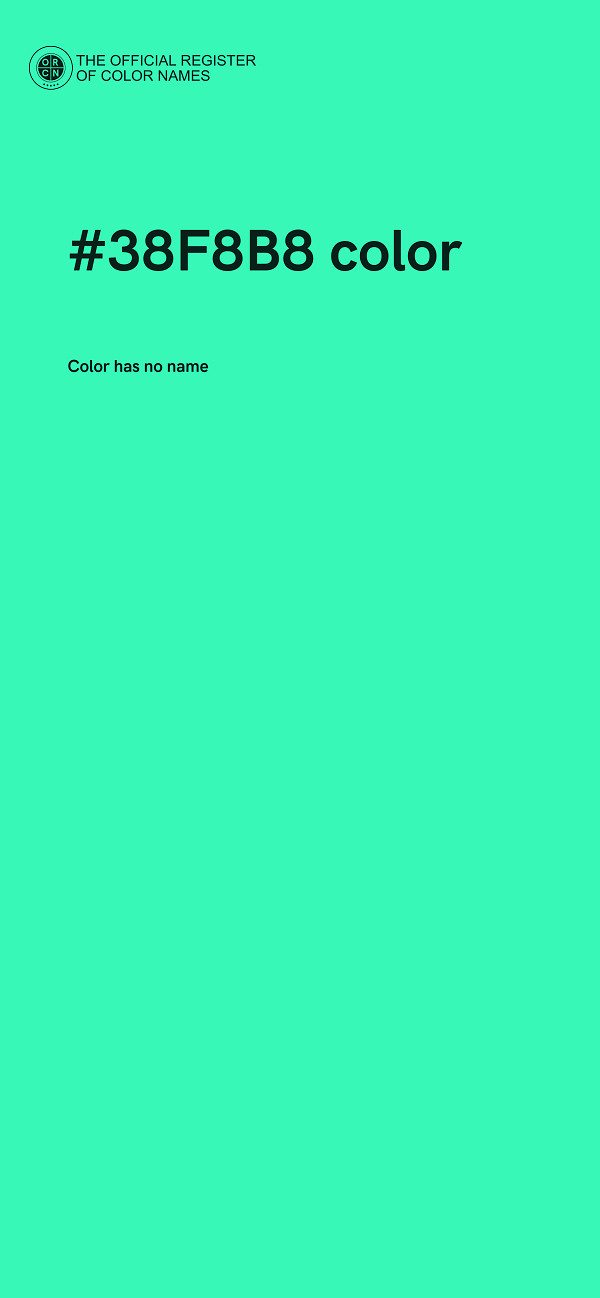 #38F8B8 color image
