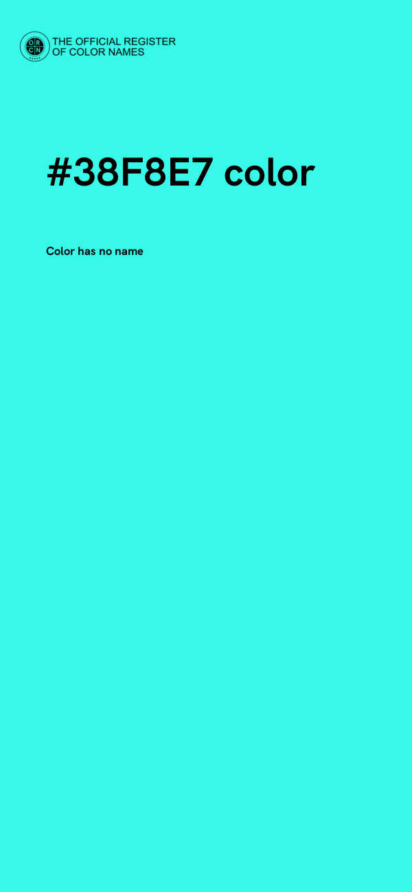 #38F8E7 color image