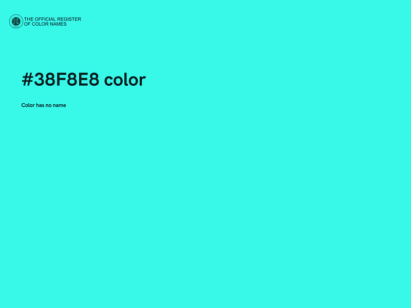 #38F8E8 color image