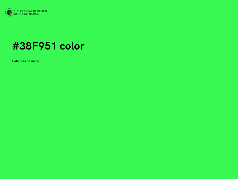 #38F951 color image
