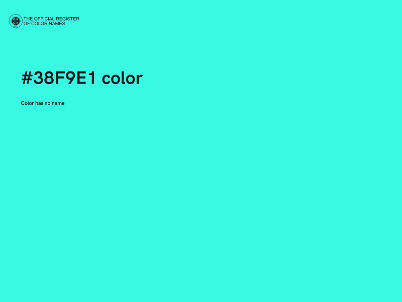 #38F9E1 color image