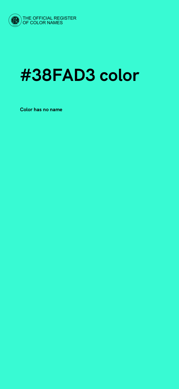 #38FAD3 color image