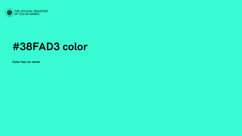 #38FAD3 color image