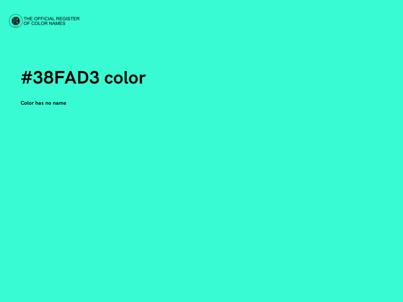 #38FAD3 color image