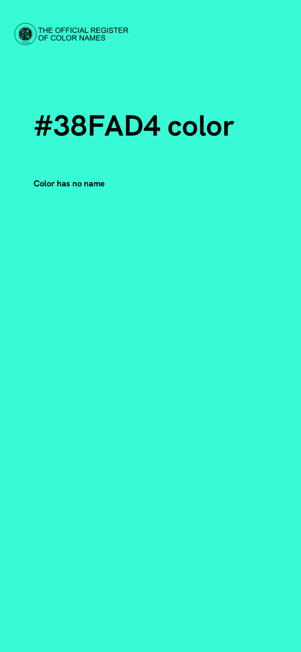 #38FAD4 color image
