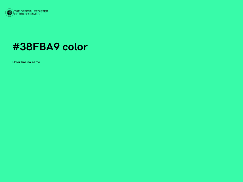 #38FBA9 color image