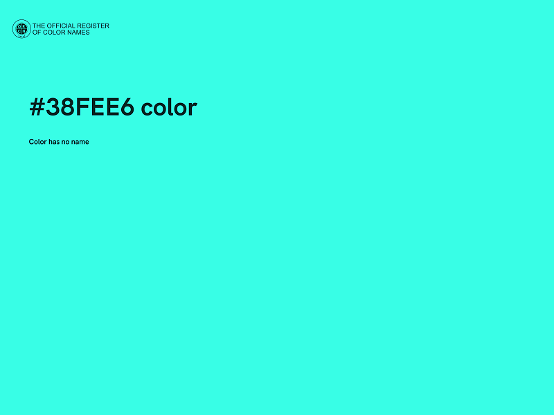 #38FEE6 color image