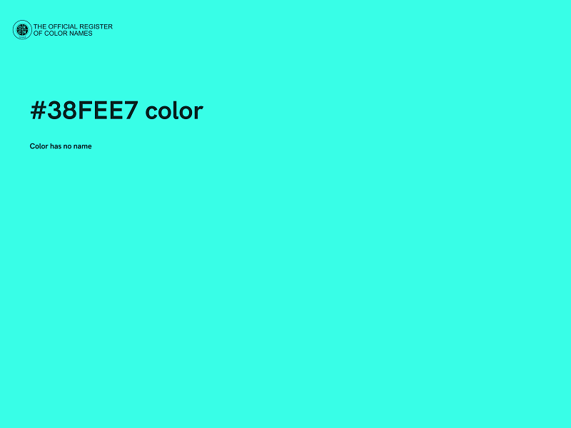 #38FEE7 color image