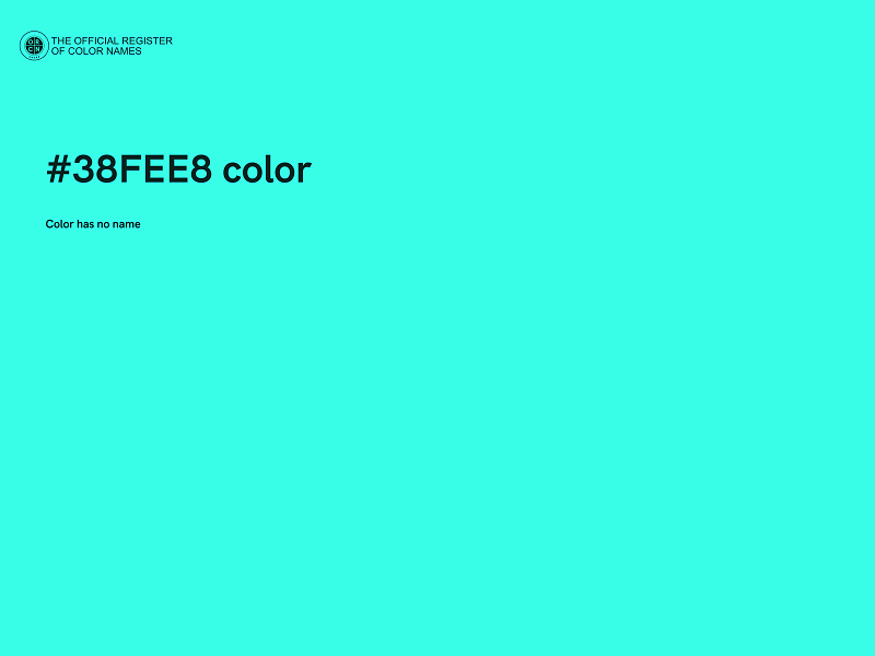 #38FEE8 color image