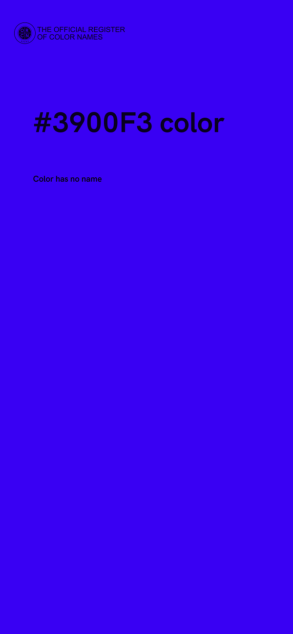 #3900F3 color image