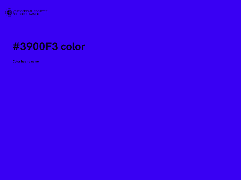 #3900F3 color image