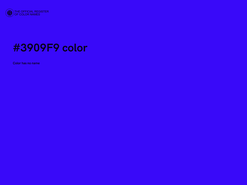 #3909F9 color image