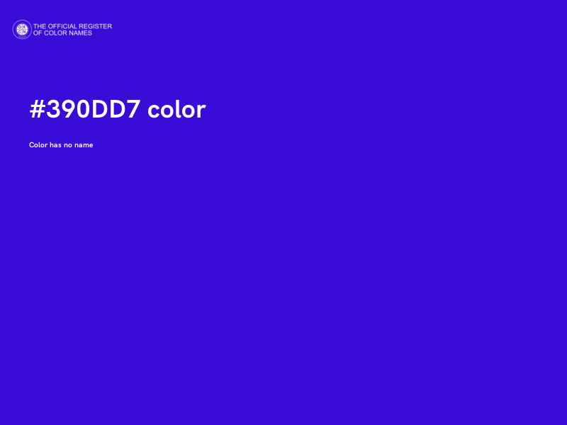 #390DD7 color image