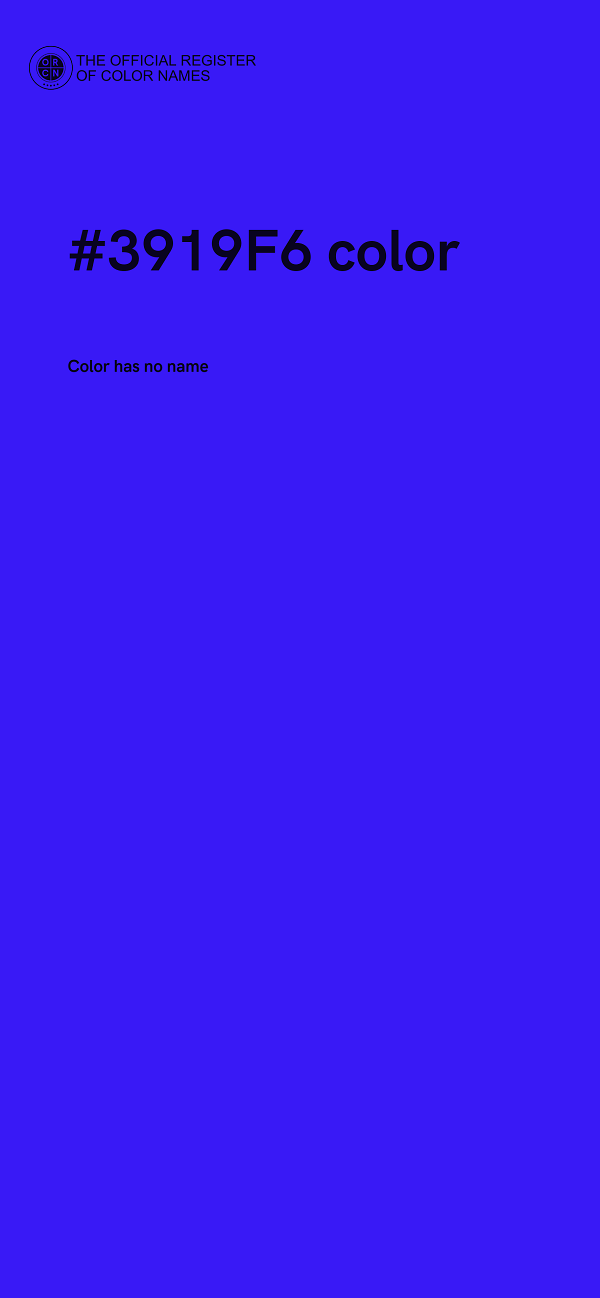 #3919F6 color image
