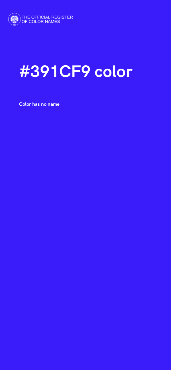 #391CF9 color image