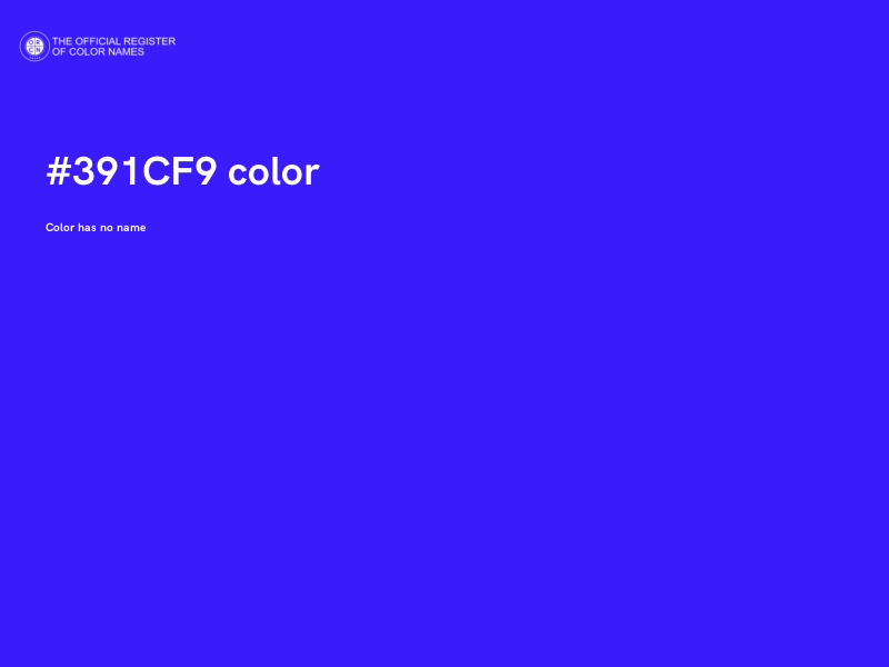 #391CF9 color image