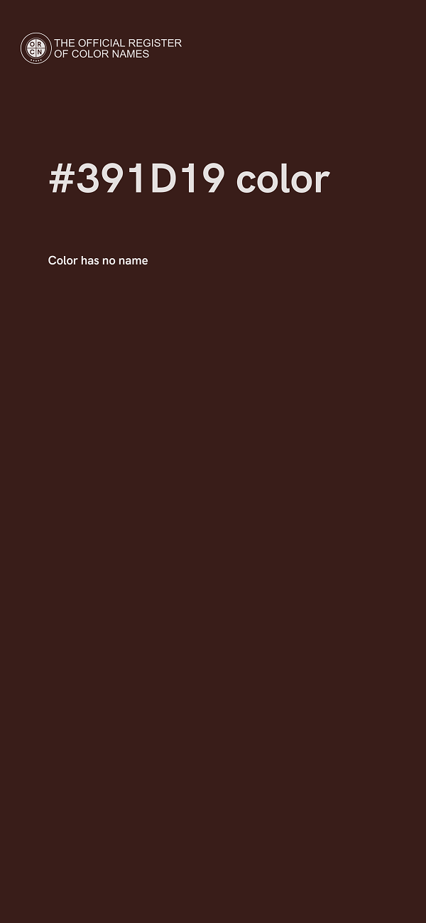 #391D19 color image