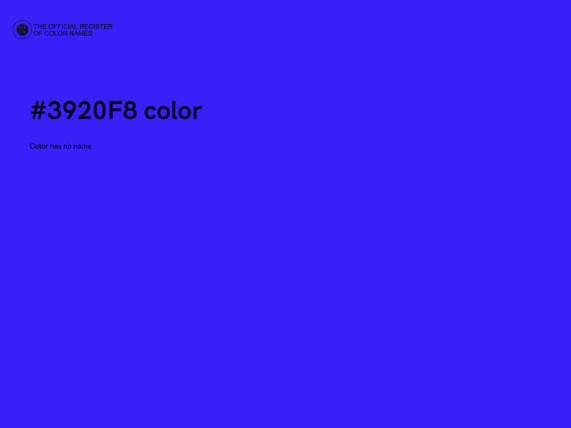 #3920F8 color image