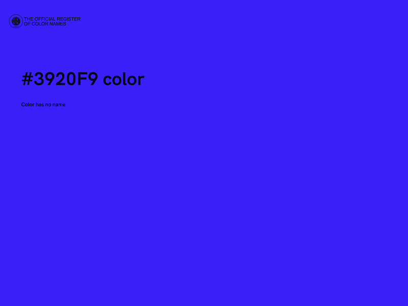 #3920F9 color image