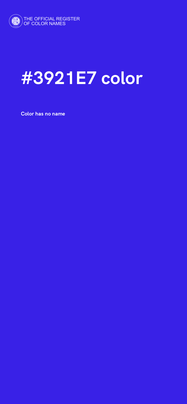 #3921E7 color image