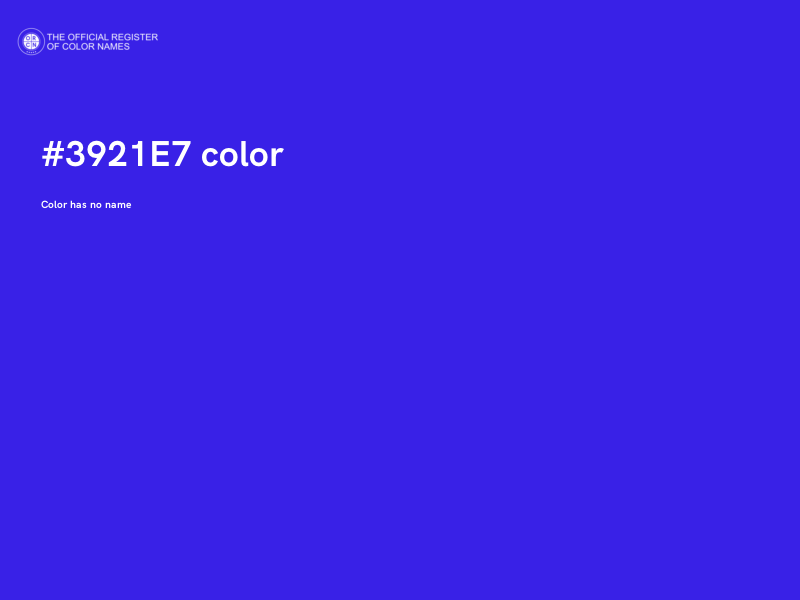 #3921E7 color image