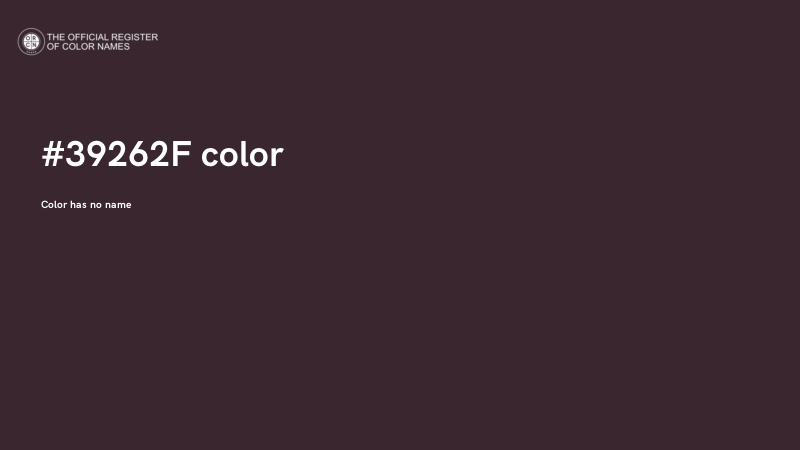 #39262F color image