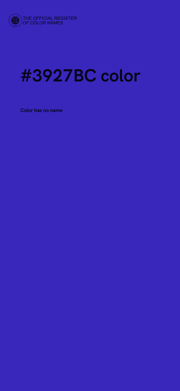 #3927BC color image