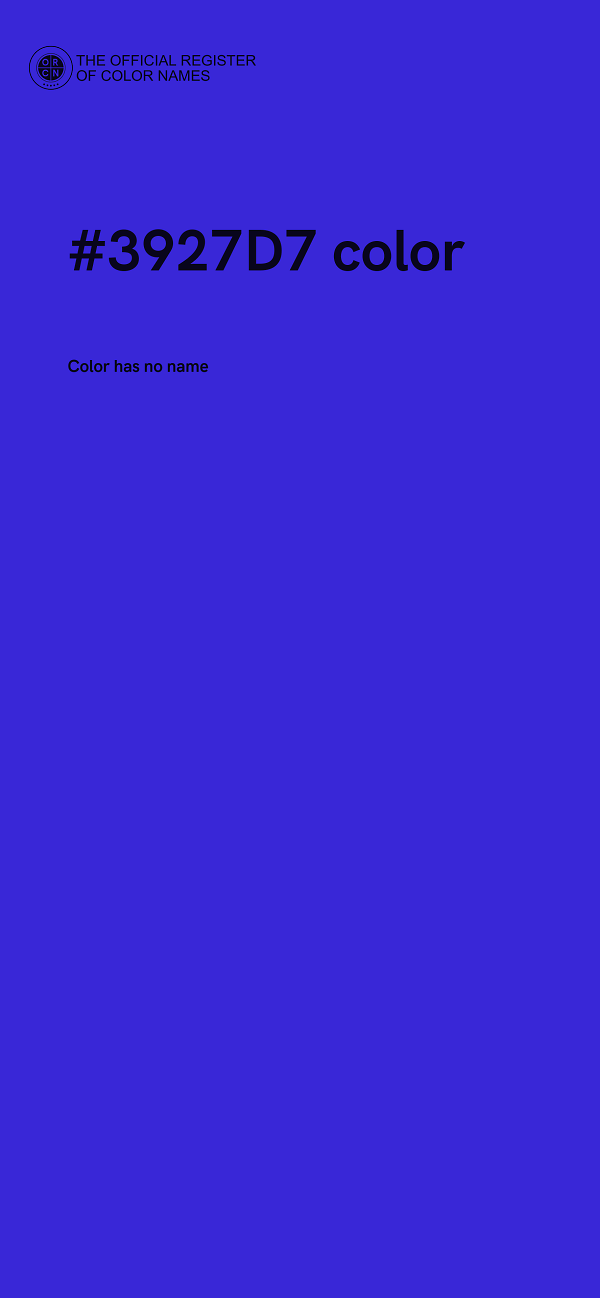 #3927D7 color image