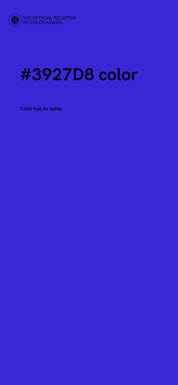 #3927D8 color image