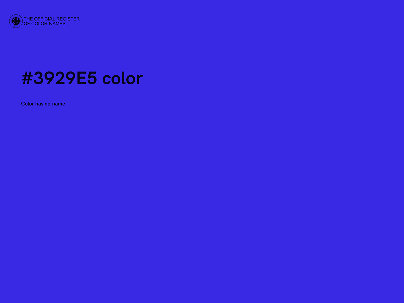 #3929E5 color image