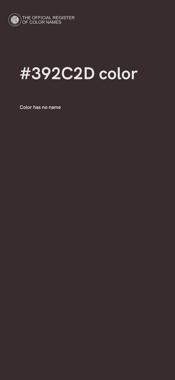 #392C2D color image