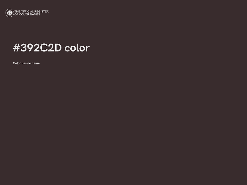 #392C2D color image