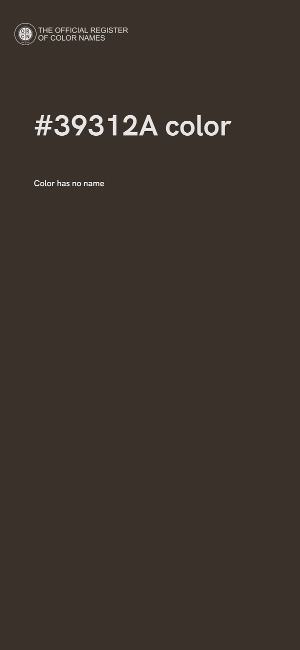 #39312A color image