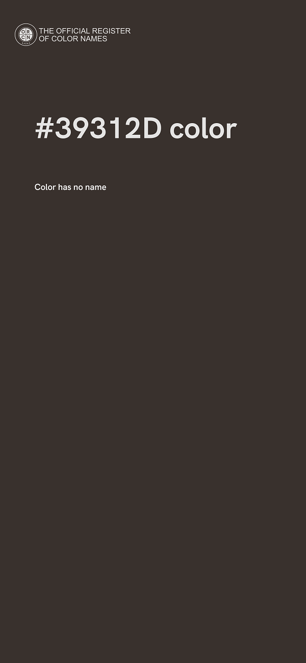 #39312D color image